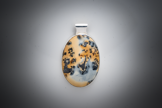 "Manji Fuji" Picture Jasper Pendant